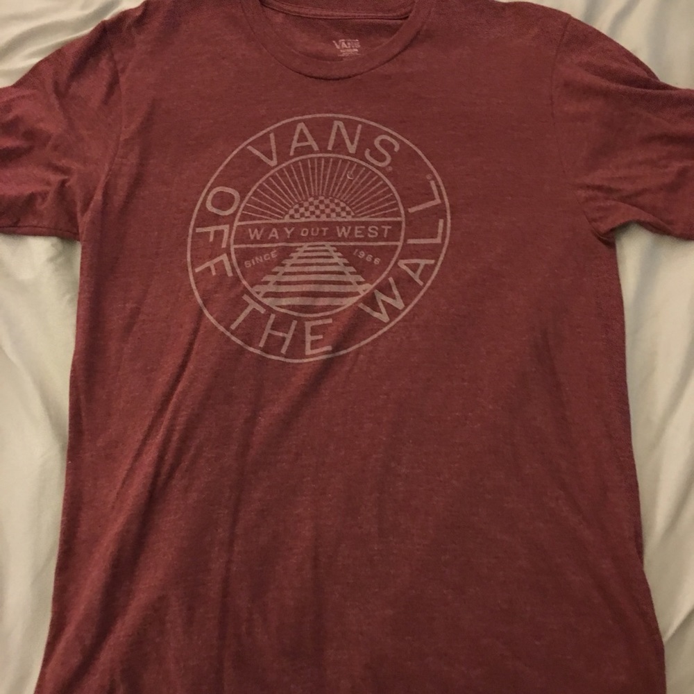 Faded burgundy men’s vans shirt